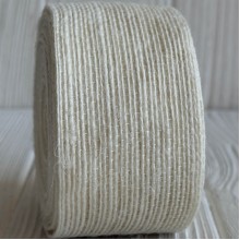 Лента мешковина леска (однотонная), 4 см, айвори, рулон 10 м