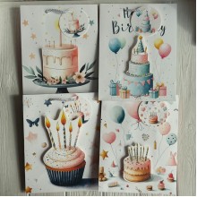 Подарунковий пакет Happy Birthday (J01169), розмір M (26х32х10 см), упаковка 12 шт. Подарунковий пакет Happy Birthday (J01169), розмір M (26х32х10 см), упаковка 12 шт.