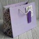 Подарочный пакет с цветочным принтом (J01188), 18х23х10 см, лиловый, упаковка 12 шт. 