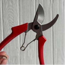 Секатор (T00587), 20 см, красный, шт.