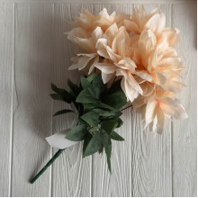 Букет георгины (С30695), 45 см, персиковый, шт.