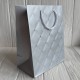 Подарочный пакет ромб с имитацией страз "L", 30х41,5х12 см, пастельный микс, упаковка 12 шт.