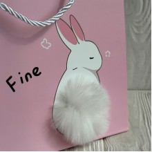 Подарочный пакет со зверюшкой "L" (J95002), 32х26х11 см, пастельный микс, упаковка 12 шт. 