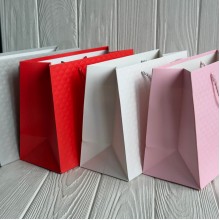 Подарочный пакет ромб 3D (J95501), размер M (23х17,7х10 см), микс, упаковка 12 шт. 