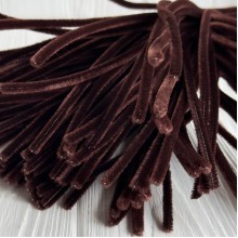 Синельная проволока простая, 6 мм х 30 см, шоколадная, 100 шт.