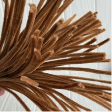 Синельная проволока простая, 6 мм х 30 см, капуччино, 100 шт.