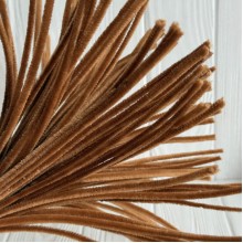 Синельная проволока простая, 6 мм х 30 см, капуччино, 100 шт.