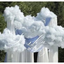 Декоративный материал для создания облаков (С30668), 25х80 см, голубой, шт. 