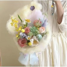 Декоративный материал для создания облаков (С30668), 25х80 см, лиловый, шт. 