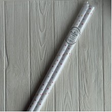 Подарочная бумага, 70х100 см, белая с цветными сердечками, упаковка 2 шт.