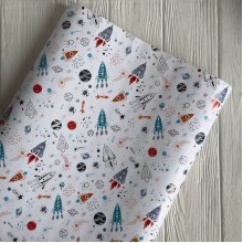 Подарочная бумага, 70х100 см, Космос, упаковка 2 шт.