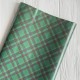 Подарочная бумага, 70х100 см, зеленая шотландка, упаковка 2 шт.
