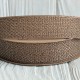 Лента мешковина с плетением (D30339), 2,5 см, кофейная, рулон 9 м