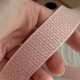 Лента мешковина с плетением (D30339), 2,5 см, светло-розовая, рулон 9 м