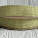 Лента мешковина с плетением (D30339), 2,5 см, оливковая, рулон 9 м