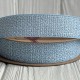 Лента мешковина с плетением (D30339), 2,5 см, голубая, рулон 9 м