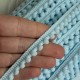 Тесьма помпончики, 0,5х0,8 см, голубой, рулон 23 м