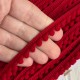 Тесьма помпончики, 0,5х0,8 см, красный, рулон 23 м