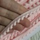 Тесьма помпончики, 0,5х0,8 см, светло-розовый, рулон 23 м