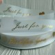 Лента силиконовая Just for you (D30334), 2,2 см, прозрачная с золотой надписью, рулон 40 м