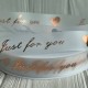Лента силиконовая Just for you (D30334), 2,2 см, прозрачная с бронзовой надписью, рулон 40 м