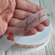 Лента силиконовая Just for you (D30334), 2,2 см, прозрачная с бронзовой надписью, рулон 40 м