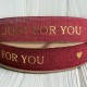Лента мешковина Just for you (D30338), 2,5 см, бордовая, рулон 9 м