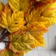 Ветка с листьями клена (С30487), 60 см, желтый, упаковка 12 шт.