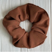 Скранч со стразами, 12 см, шоколадный, шт.