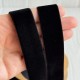 Велюровая лента, 2,5 см, черная, рулон 9 м