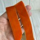 Велюровая лента, 2,5 см, оранжевая, рулон 9 м