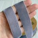 Велюровая лента, 2,5 см, серая, рулон 9 м