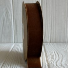Велюровая лента, 2,5 см, коньячная, рулон 9 м