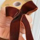 Велюровая лента, 2,5 см, шоколадная, рулон 9 м Велюровая лента, 2,5 см, шоколадная, рулон 9 м