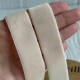 Велюровая лента, 2,5 см, молочная, рулон 9 м