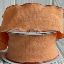 Стрічка жатка (D22340), 4 см, абрикосова, рулон 9 м