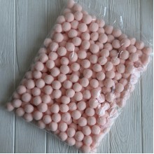 Помпоны бархатные (пастельные), 2,5 см, нежно-персиково-розовые, упаковка 250 шт.