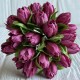 Подснежник, 2 см, баклажаново-розовый, пучек из 20 цветочков