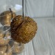 Декоративное яблучко с бисером, 35 мм, золотое, упаковка 6 шт. Декоративное яблучко с бисером, 35 мм, золотое, упаковка 6 шт.