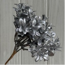 Добавка веточка (С30082), 15х4 см, серебряная, упаковка 10 шт.