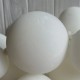 Бархатная гирлянда с шарами (С30855), белая, Ø10+Ø8+Ø6 см, длина 1,8 м