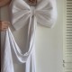 Новогодний велюровый бант (С30838), 45х140 см, белый, шт.