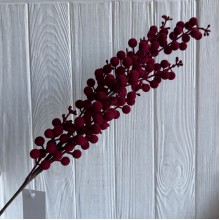 Веточка с бархатными ягодками (С30861), 70 см, бордовый, шт. 