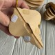Бумажные подвесы (С30754), 10 см, бежевые, набор з 4 шт. 