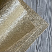 Упаковка для цветов «Жатая premium» перламутровая (J01310), 40х58 см, бежевая, упаковка 5 шт.
