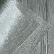 Упаковка для цветов «Жатая premium» перламутровая (J01310), 40х58 см, белая, упаковка 5 шт.