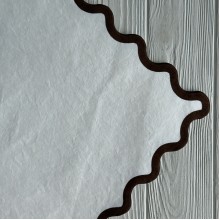 Бумага с бархатным кантом (J01312), 53х42 см, белая с коричневым, упаковка 5 шт.
