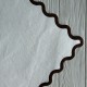 Бумага с бархатным кантом (J01312), 53х42 см, белая с коричневым, упаковка 5 шт.