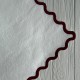 Бумага с бархатным кантом (J01312), 53х42 см, белая с бордовым, упаковка 5 шт.