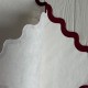 Бумага с бархатным кантом (J01312), 53х42 см, белая с бордовым, упаковка 5 шт.